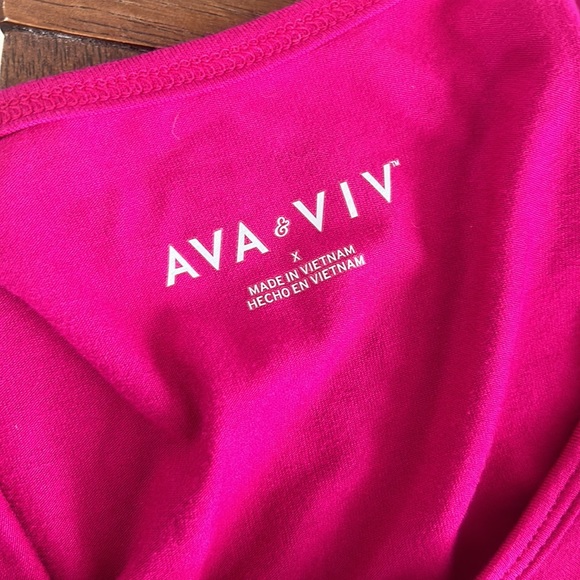 NEW Ava & ViV plus size magenta pink sleeveless stretch tank maxi dress - Picture 6 of 7